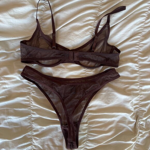 Blush Lingerie The Mesh Set in Cocoa - Picture 6 of 7